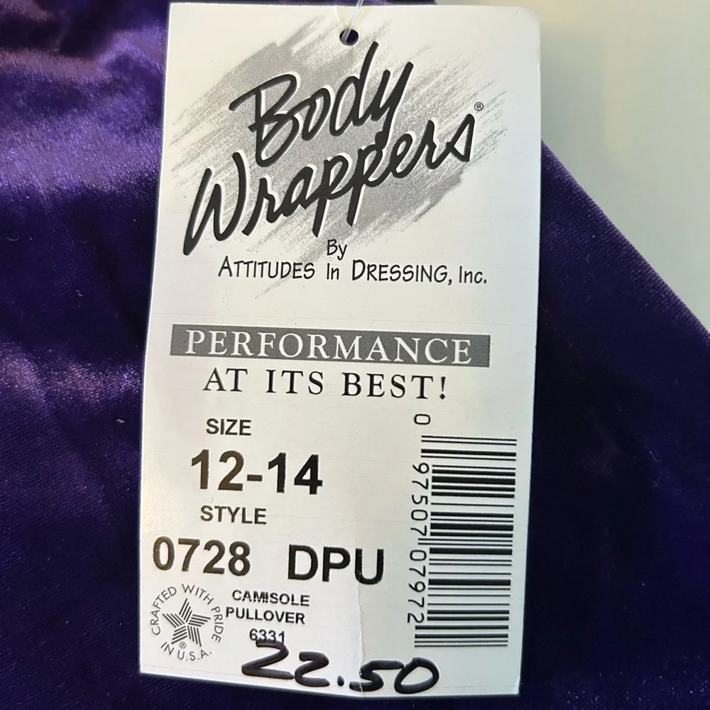 Body wrappers 90s velvet dance top